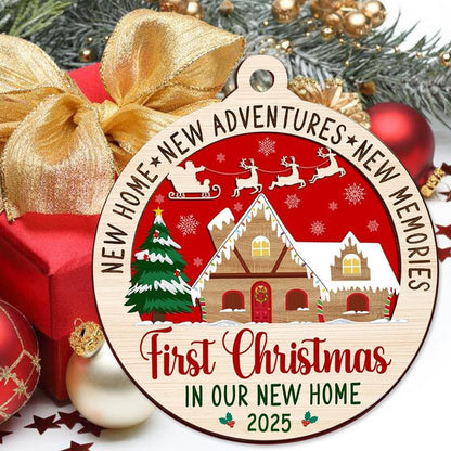 Christmas Ornaments 2025,Wooden Ornaments for Christmas Tree, Christmas Decorations Gifts for Women, Men, Vacation Ornament for Family, Sister, Friends, Meaningful Ornaments