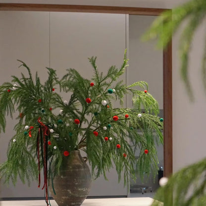2025 Upgraded 6 Ft Artificial Norfolk Pine Garlands, Real Touch Winter Pine Garland, for Staircase, Table, Mantle, Wall, Indoor, Outdoor Christmas Decorations, Flower Arranging(1 Pack Without Light)