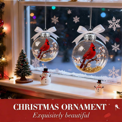 🐦✨Nature's Bird Glass-Look Sphere Ornament