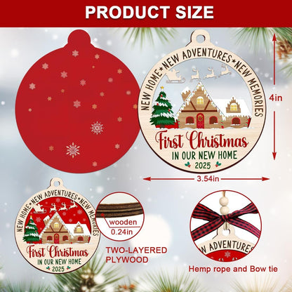 Christmas Ornaments 2025,Wooden Ornaments for Christmas Tree, Christmas Decorations Gifts for Women, Men, Vacation Ornament for Family, Sister, Friends, Meaningful Ornaments