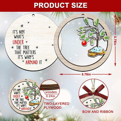 Christmas Ornaments 2025,Wooden Ornaments for Christmas Tree, Christmas Decorations Gifts for Women, Men, Vacation Ornament for Family, Sister, Friends, Meaningful Ornaments