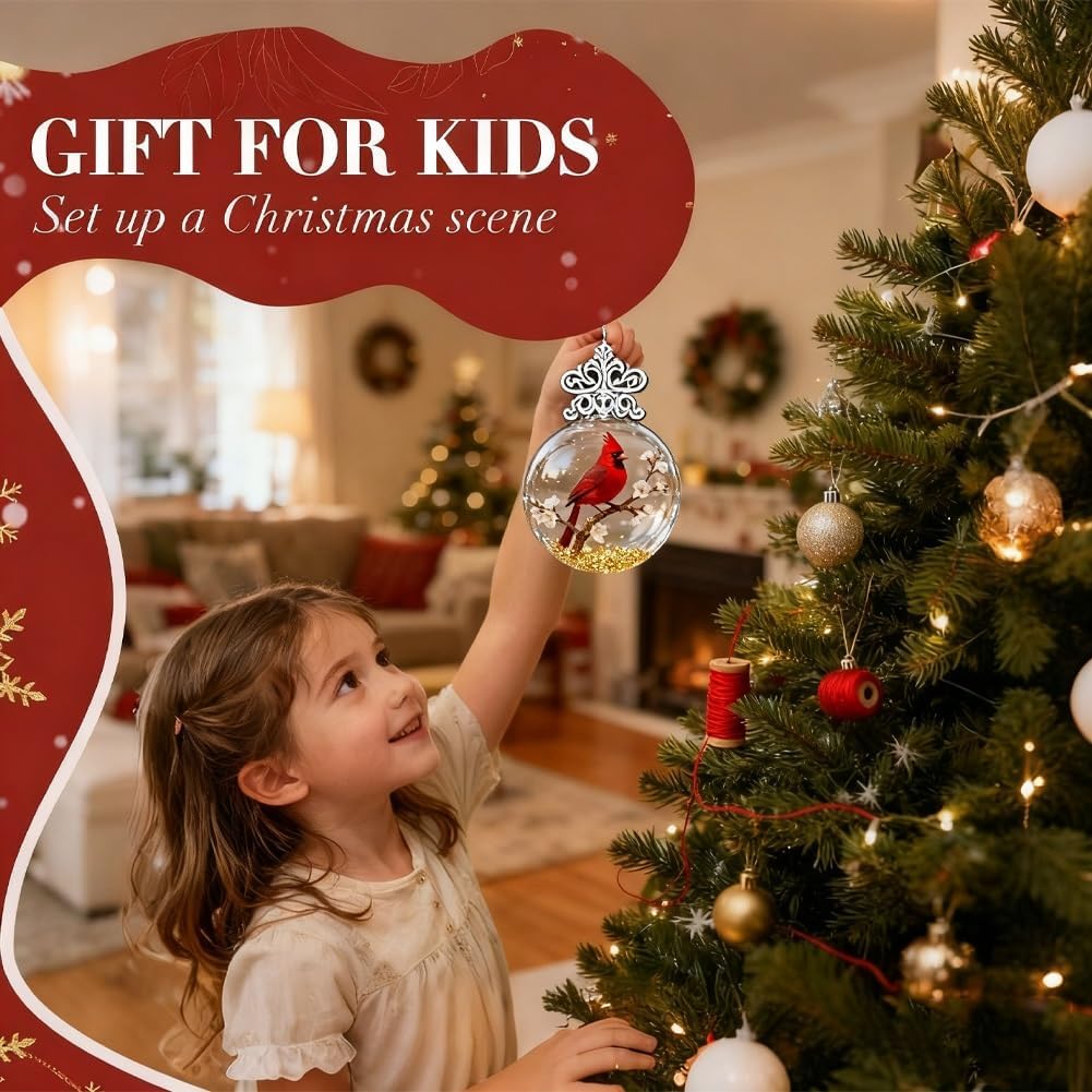 🐦✨Nature's Bird Glass-Look Sphere Ornament