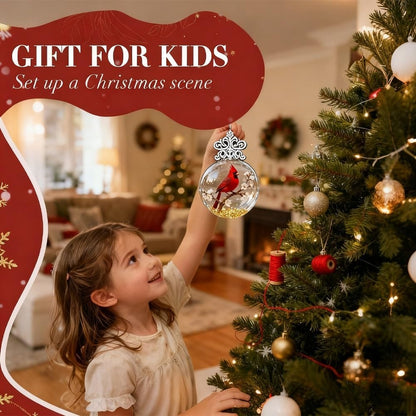 🐦✨Nature's Bird Glass-Look Sphere Ornament