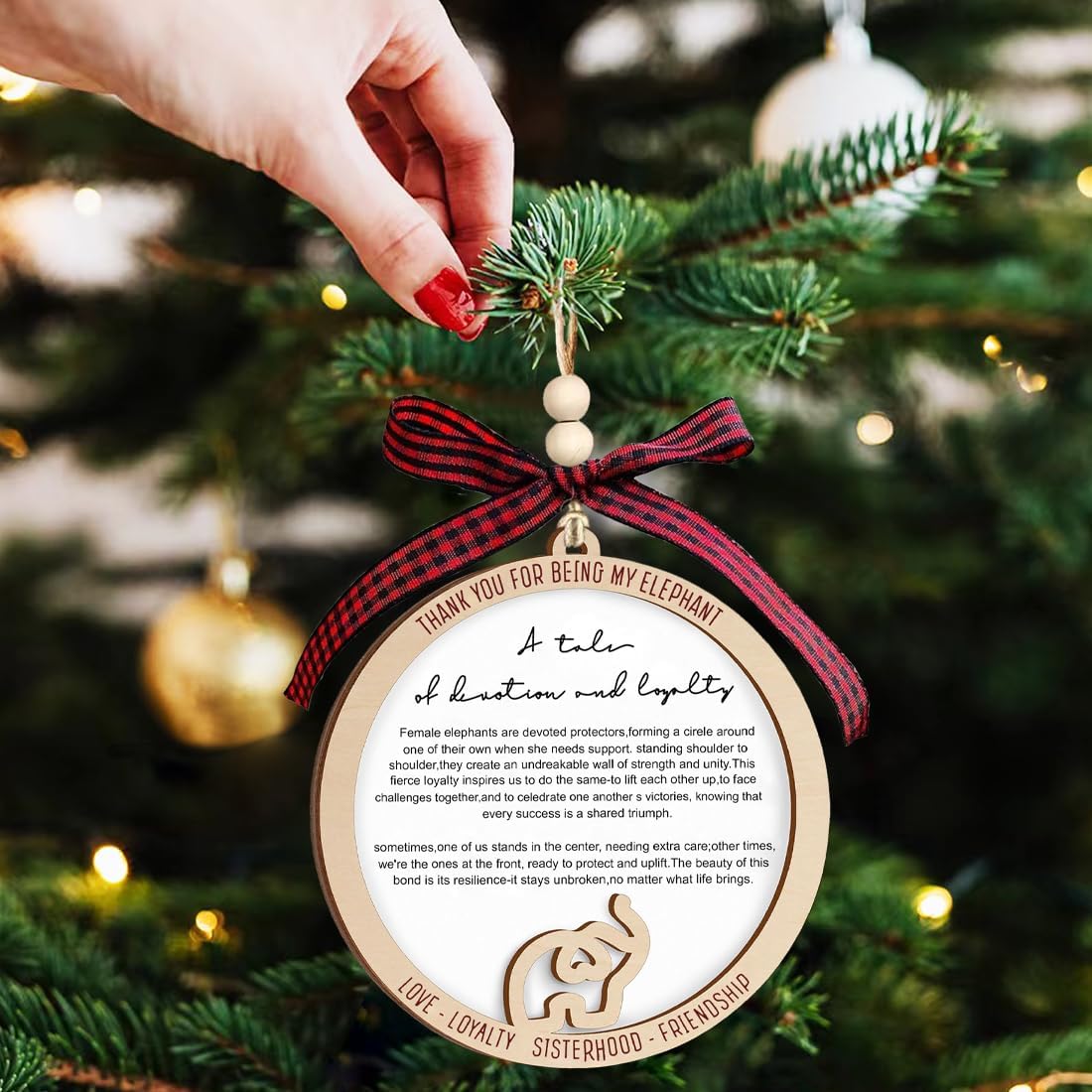 Christmas Ornaments 2025,Wooden Ornaments for Christmas Tree, Christmas Decorations Gifts for Women, Men, Vacation Ornament for Family, Sister, Friends, Meaningful Ornaments