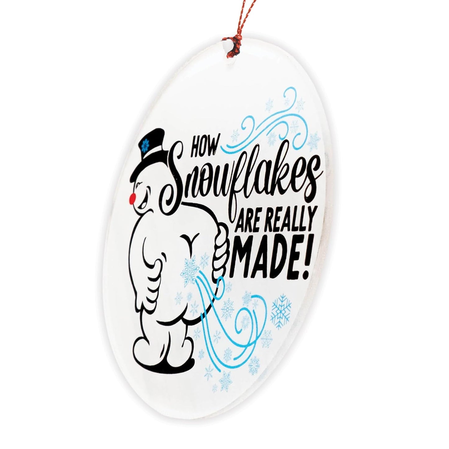 Funny Snowman Ornament 2025, Christmas Ornaments 2025, Funny Christmas Tree Decoration, Gag Gift for Adults, Unique Holiday Humor, How snowflakes, Mica Hanging Piece