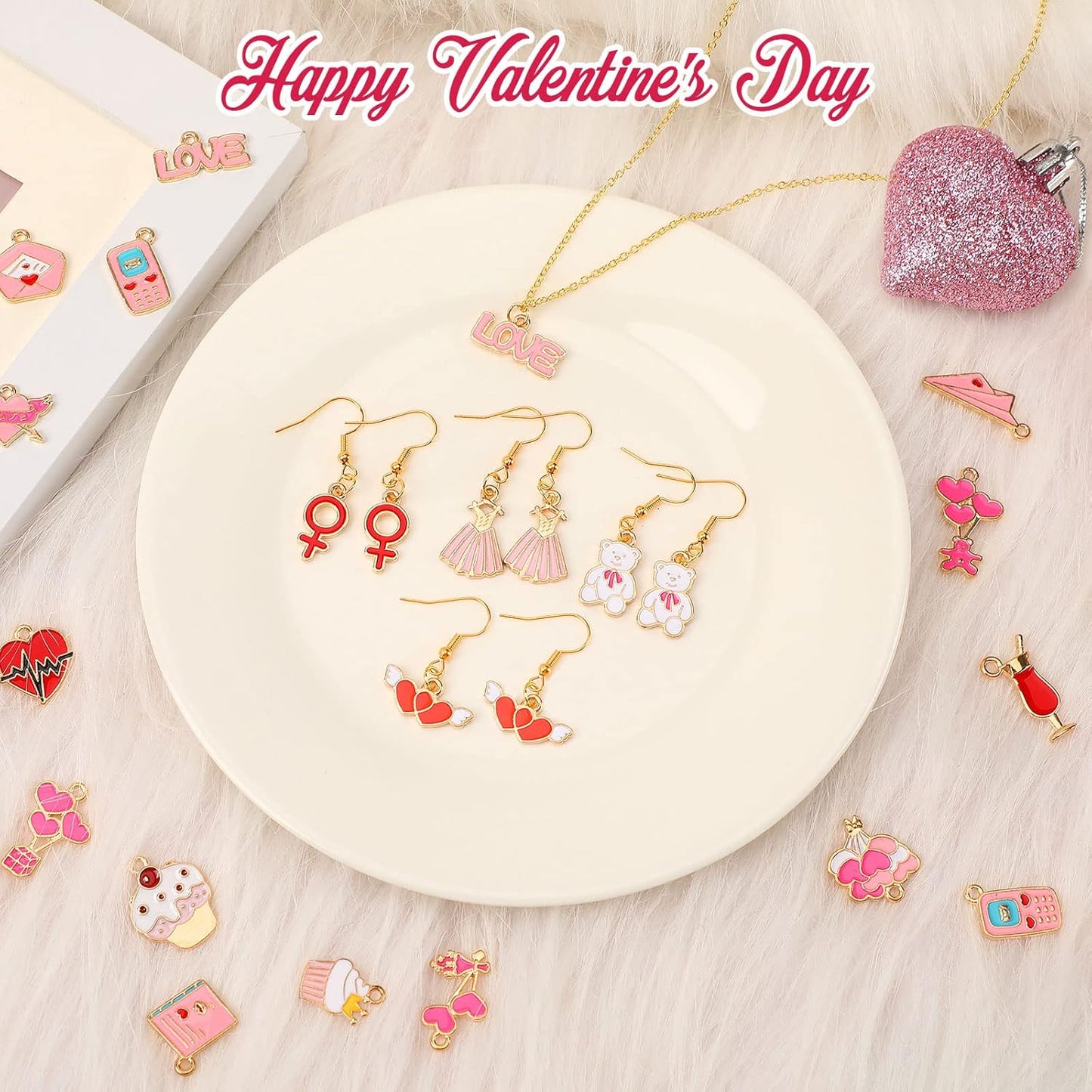 Christmas Charms Gold Enamel Jewelry Making Charms for Bracelet Necklace Earring