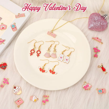 Christmas Charms Gold Enamel Jewelry Making Charms for Bracelet Necklace Earring