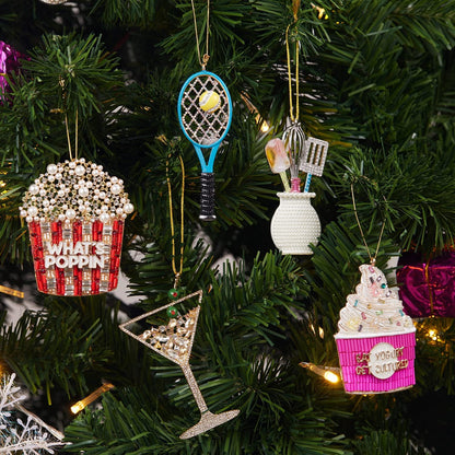 2025 Christmas Ornaments Champagne Ornament,Hanging Wine Glass Ornaments for Christmas Tree Decorations, Keepsake Gifts for Sisters Mother Grandma Women
