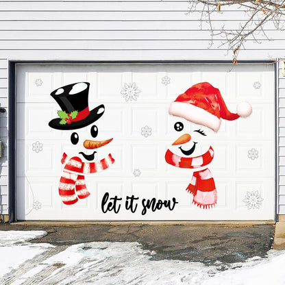 90shine 32PCS Christmas Garage Door Decorations Magnets - Merry Xmas Ball Holiday Refrigerator Fridge Kitchen Decor(Red, Silver)