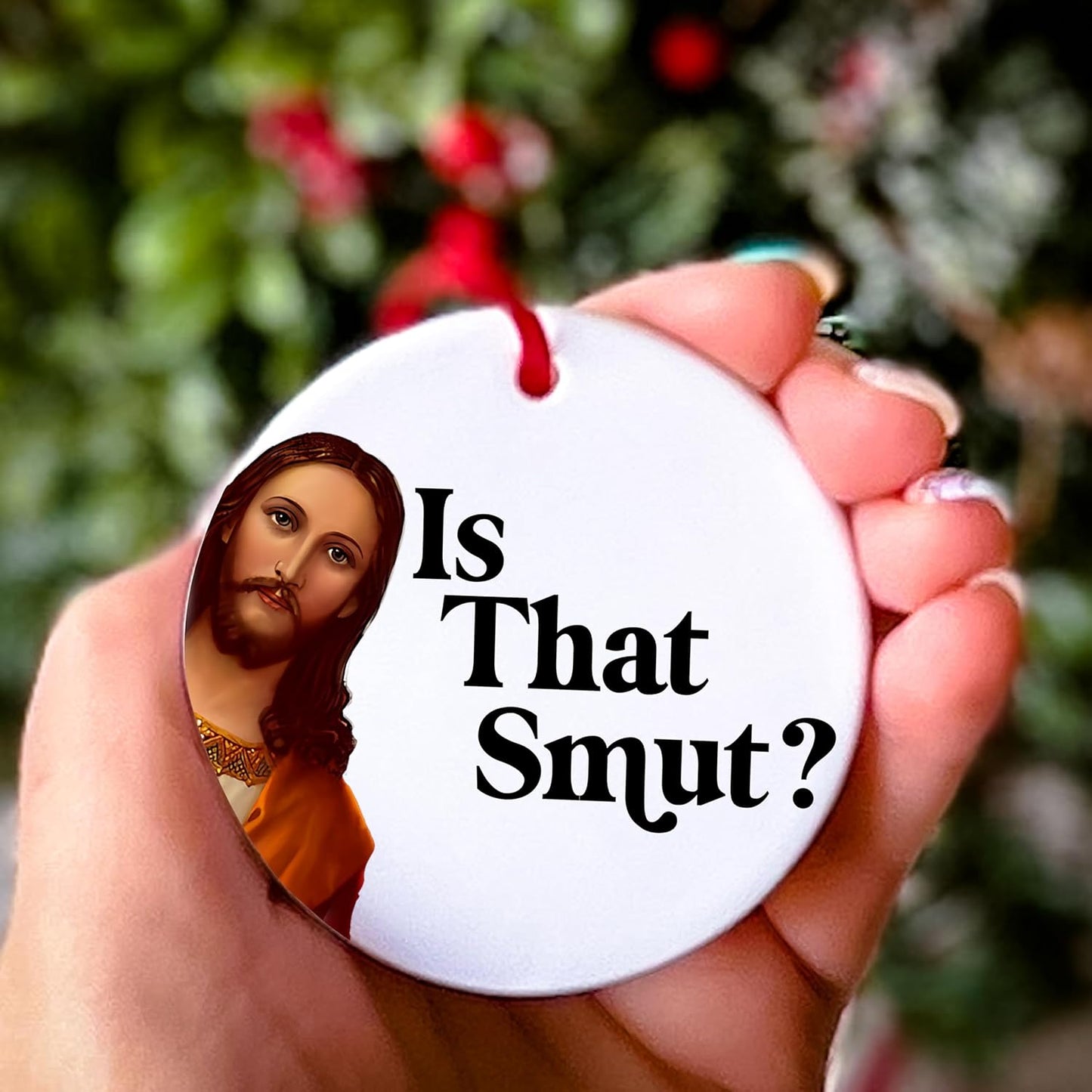 Funny Christmas Ornaments - I Saw That Jesus Ornament - Stocking Stuffers for Women Men - Funny Ornaments for Adults Exchange - Christmas Gift for Women Men Coworkers Mom