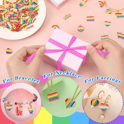 Christmas Charms Gold Enamel Jewelry Making Charms for Bracelet Necklace Earring