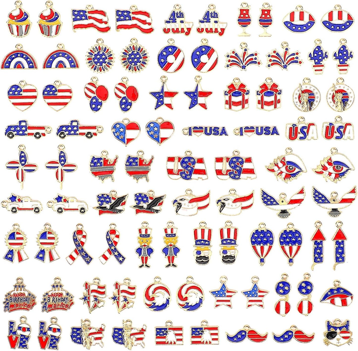 Christmas Charms Gold Enamel Jewelry Making Charms for Bracelet Necklace Earring
