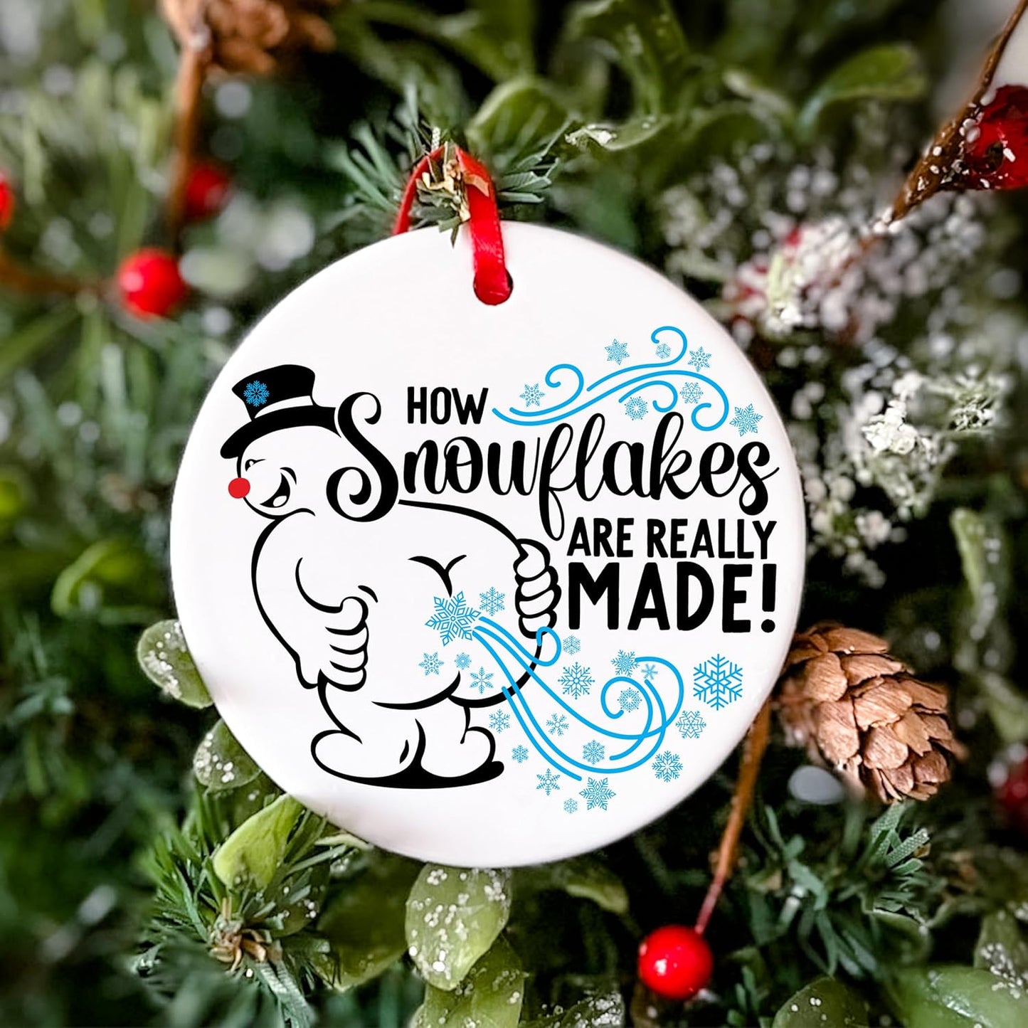 Funny Christmas Ornaments - I Saw That Jesus Ornament - Stocking Stuffers for Women Men - Funny Ornaments for Adults Exchange - Christmas Gift for Women Men Coworkers Mom