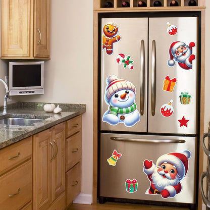 90shine 32PCS Christmas Garage Door Decorations Magnets - Merry Xmas Ball Holiday Refrigerator Fridge Kitchen Decor(Red, Silver)