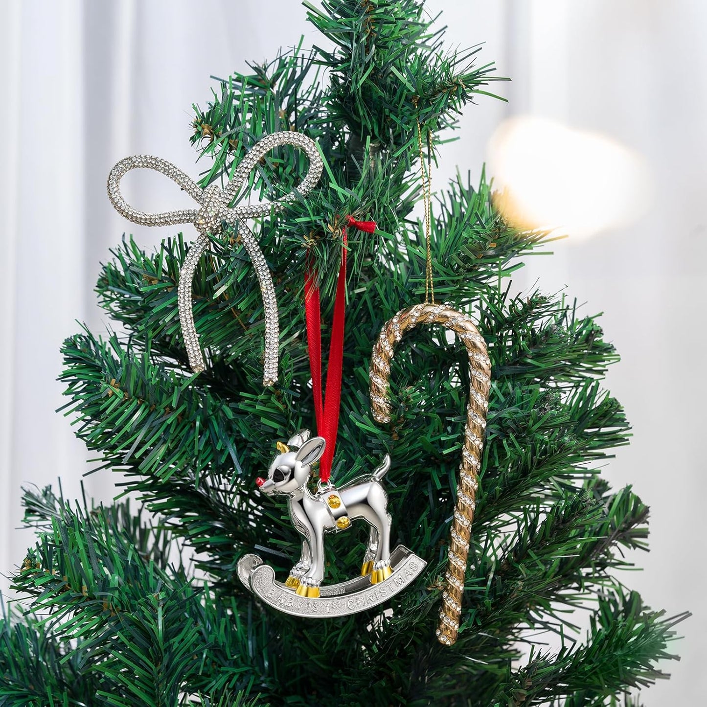 2025 Christmas Ornaments Champagne Ornament,Hanging Wine Glass Ornaments for Christmas Tree Decorations, Keepsake Gifts for Sisters Mother Grandma Women