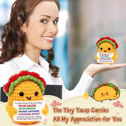 Positive Crochet Taco Christmas Birthday Gifts Home Decor Emotional Inspirational Support