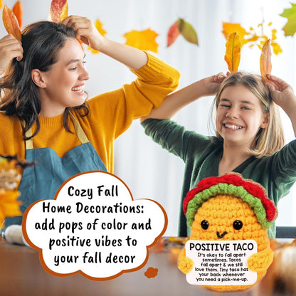 Positive Crochet Taco Christmas Birthday Gifts Home Decor Emotional Inspirational Support