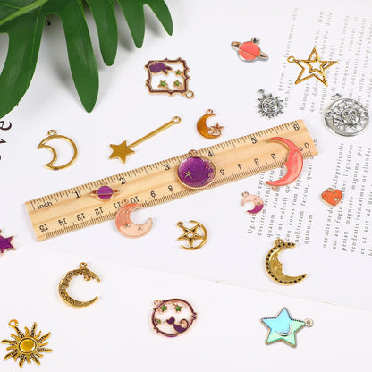 Christmas Charms Gold Enamel Jewelry Making Charms for Bracelet Necklace Earring