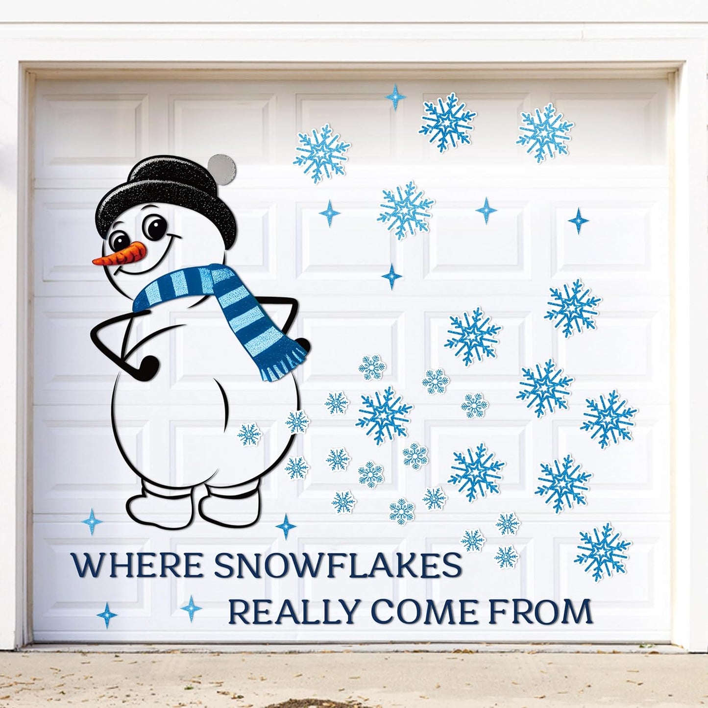 90shine 32PCS Christmas Garage Door Decorations Magnets - Merry Xmas Ball Holiday Refrigerator Fridge Kitchen Decor(Red, Silver)