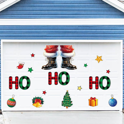 90shine 32PCS Christmas Garage Door Decorations Magnets - Merry Xmas Ball Holiday Refrigerator Fridge Kitchen Decor(Red, Silver)