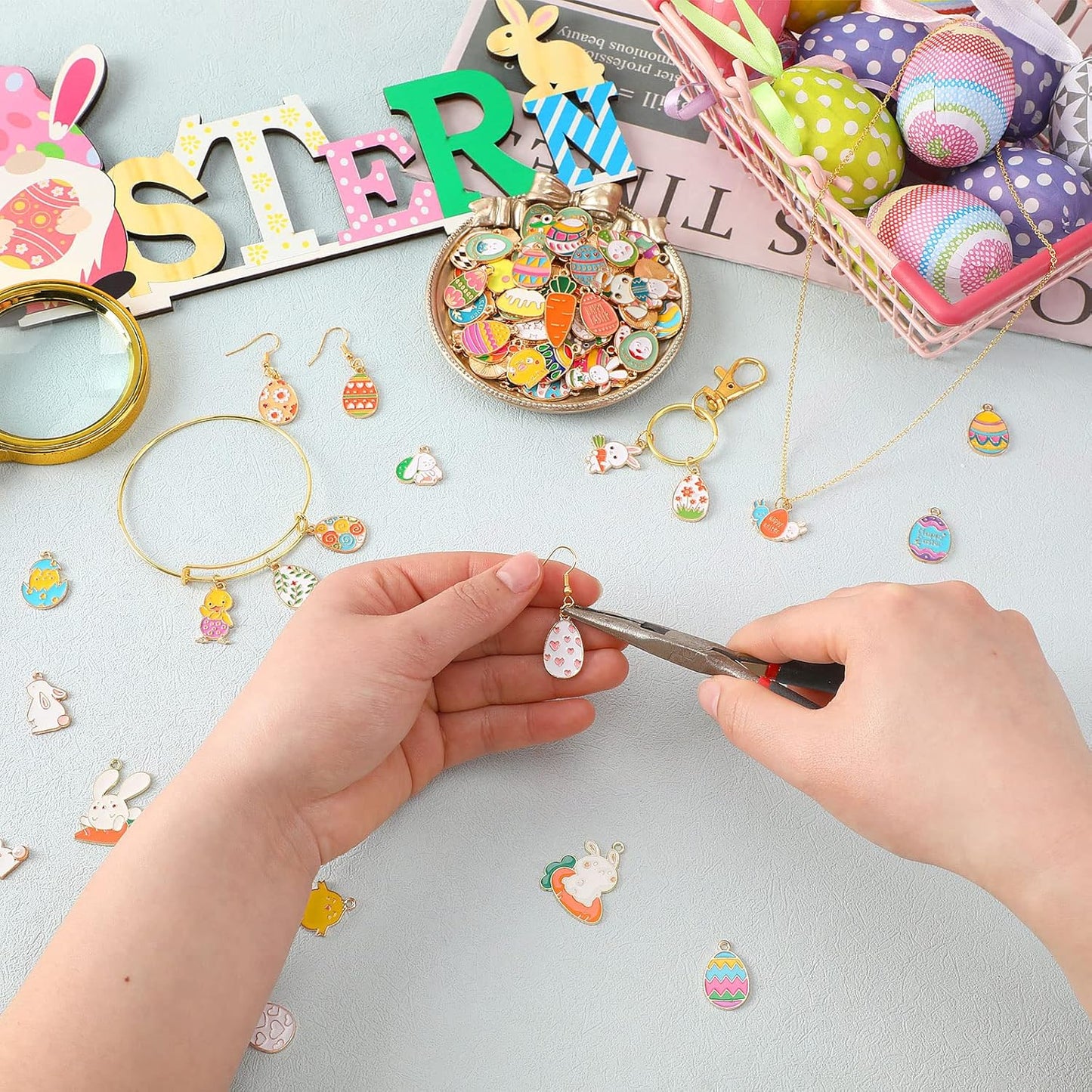 Christmas Charms Gold Enamel Jewelry Making Charms for Bracelet Necklace Earring