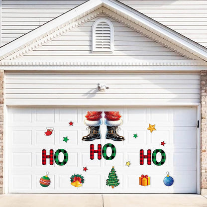 90shine 32PCS Christmas Garage Door Decorations Magnets - Merry Xmas Ball Holiday Refrigerator Fridge Kitchen Decor(Red, Silver)