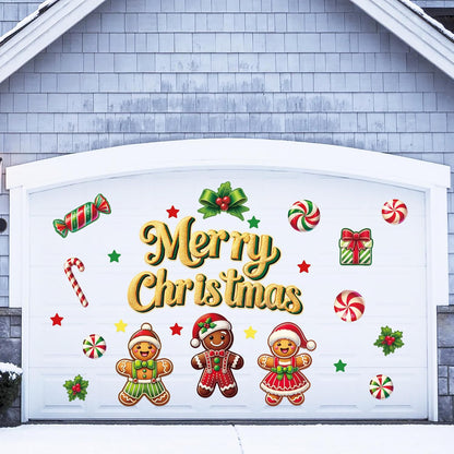 90shine 32PCS Christmas Garage Door Decorations Magnets - Merry Xmas Ball Holiday Refrigerator Fridge Kitchen Decor(Red, Silver)