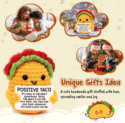 Positive Crochet Taco Christmas Birthday Gifts Home Decor Emotional Inspirational Support