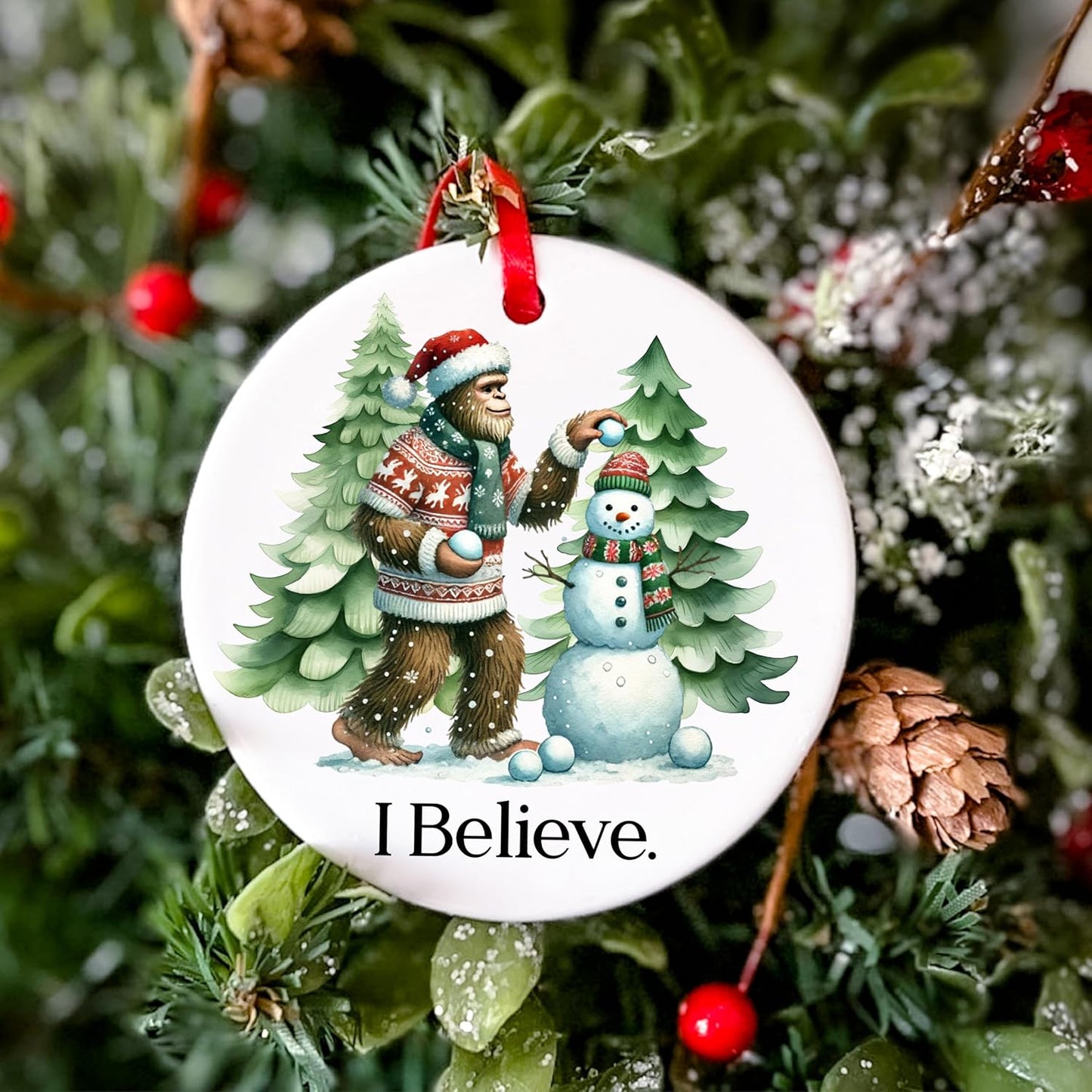 Funny Christmas Ornaments - I Saw That Jesus Ornament - Stocking Stuffers for Women Men - Funny Ornaments for Adults Exchange - Christmas Gift for Women Men Coworkers Mom