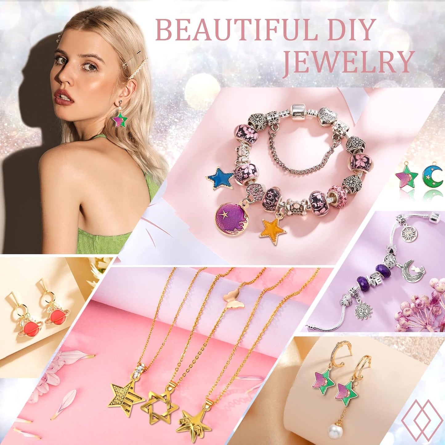 Christmas Charms Gold Enamel Jewelry Making Charms for Bracelet Necklace Earring