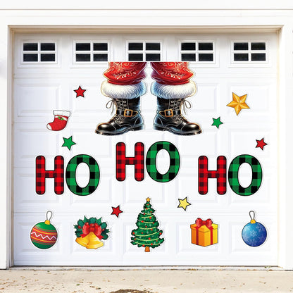 90shine 32PCS Christmas Garage Door Decorations Magnets - Merry Xmas Ball Holiday Refrigerator Fridge Kitchen Decor(Red, Silver)