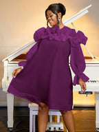 Cold Shoulder Chiffon Party Dress for Women