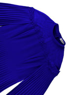Elegant A Line Dress Pleated Half High Collar Shawl sleeves