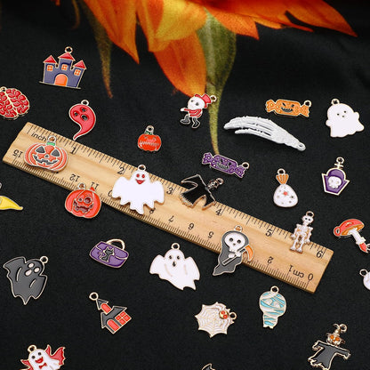 Christmas Charms Gold Enamel Jewelry Making Charms for Bracelet Necklace Earring