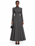 Charcoal Structured Wide Leg Maxi Dress