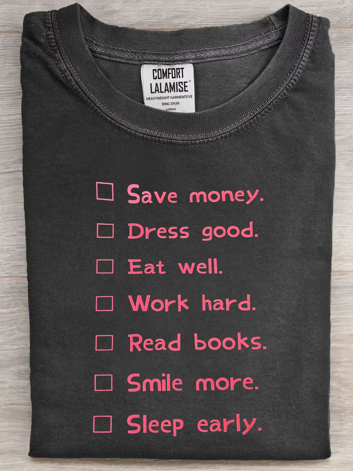 Life Checklist Graphic Relaxed T-Shirt
