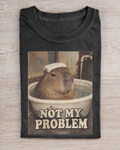 Charcoal Capybara Bath Graphic Tee