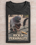 Charcoal Pigeon Wallet Graphic Tee
