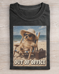 Charcoal Dog Out Of Office Graphic Tee