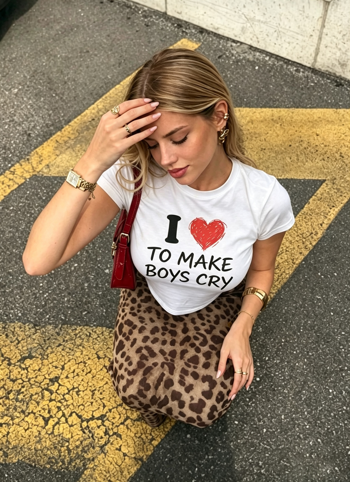 I Love To Make Boys Cry Graphic Baby Tee