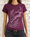 Purple Rabbit Moon Fern Graphic Tee