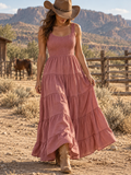 Pink Tiered Maxi Dress