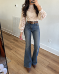 Cream Lace Puff Sleeve Top