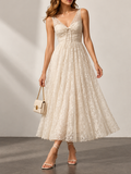 Cream Lace Sleeveless Midi Dress