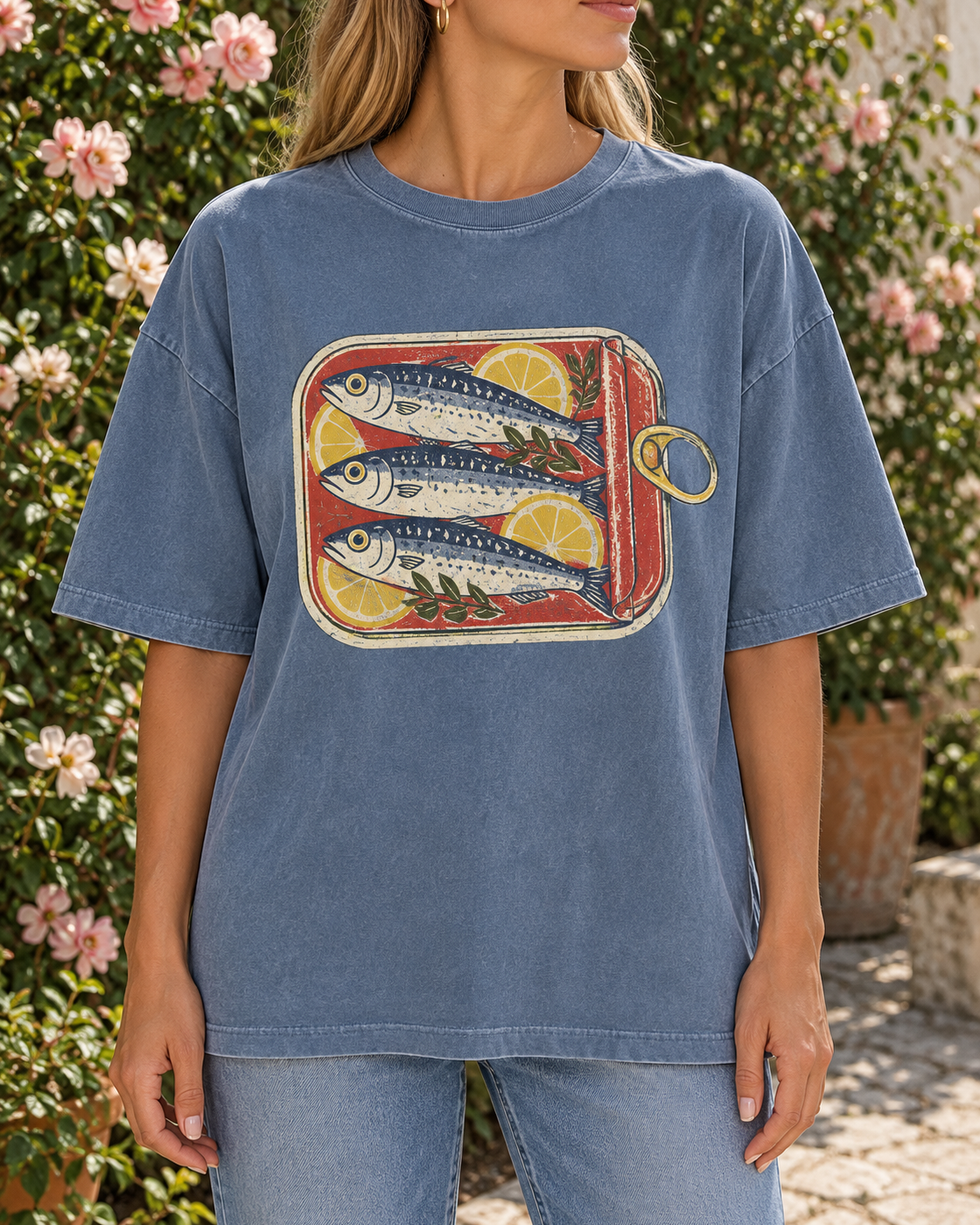 Blue Fish Tin Graphic Tee