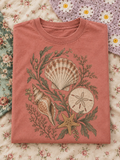 Rust Seashell Starfish Graphic Tee