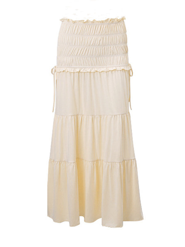 Ivory White Two Piece Set Off Shoulder Ruffle Falbala Bodycon Elegant Maternity Boho Photoshoot Baby Shower Maxi Dress