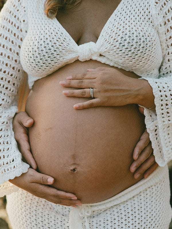 White Tie Front Crop V-Neck Crochet Beach Vacation Photoshoot Maternity Maxi Dress
