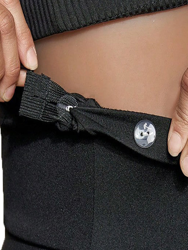 Black Over The Belly Flare Bell Bottom High Waisted Work Cozy Pants Casual Maternity Trousers