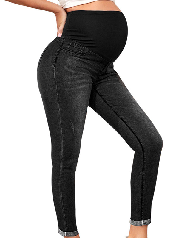 Over Belly Comfy Stretch High Waisted Denim Pregnancy Pants Maternity Skinny Jeans